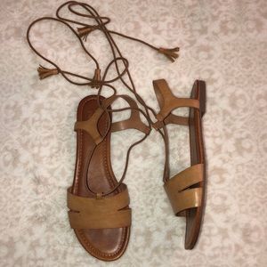 Tan leather sandals